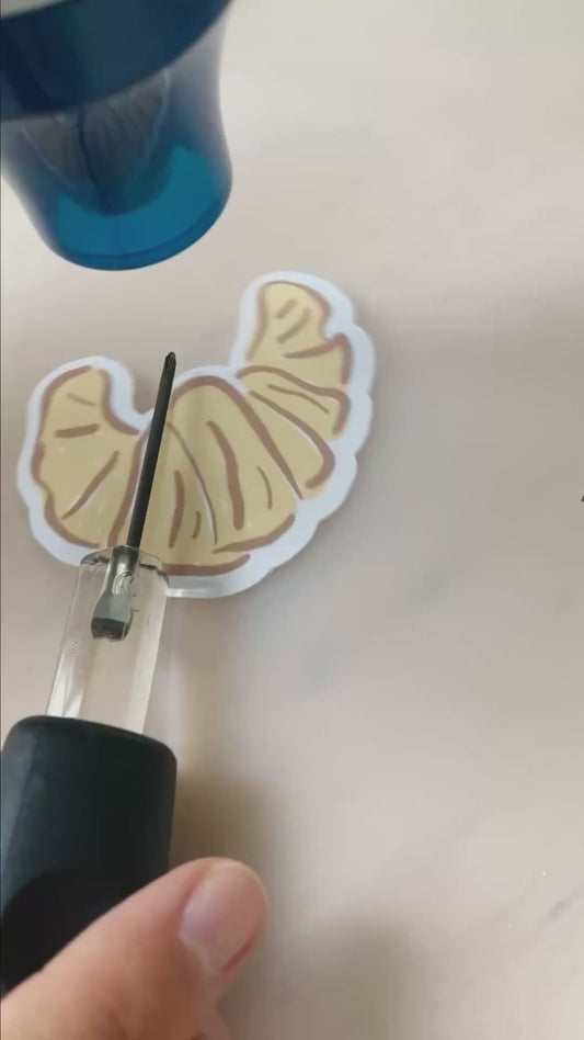 Handmade Mini Magnet Set - Matin Doux (Croissant, Coffee & Strawberry Jam)